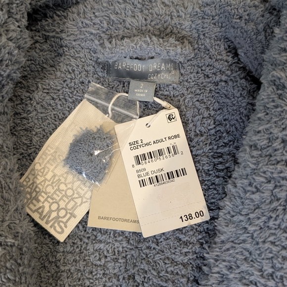 NWT Barefoot Dreams Cozy Chic Blue Dusk Robe - Picture 5 of 8